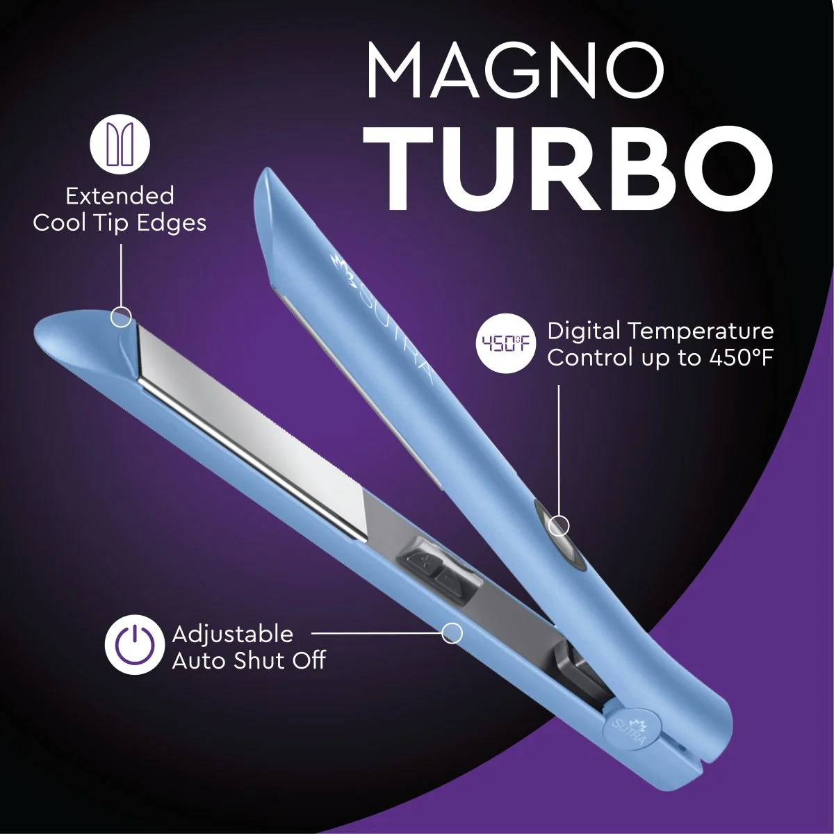 Magno Turbo Flat Iron (Blue) - Image 3